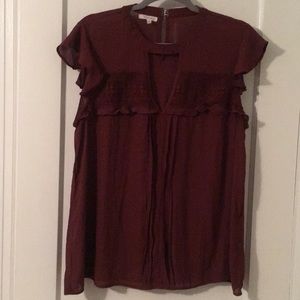 Rust Short Sleeve Blouse Maurices Size XXL